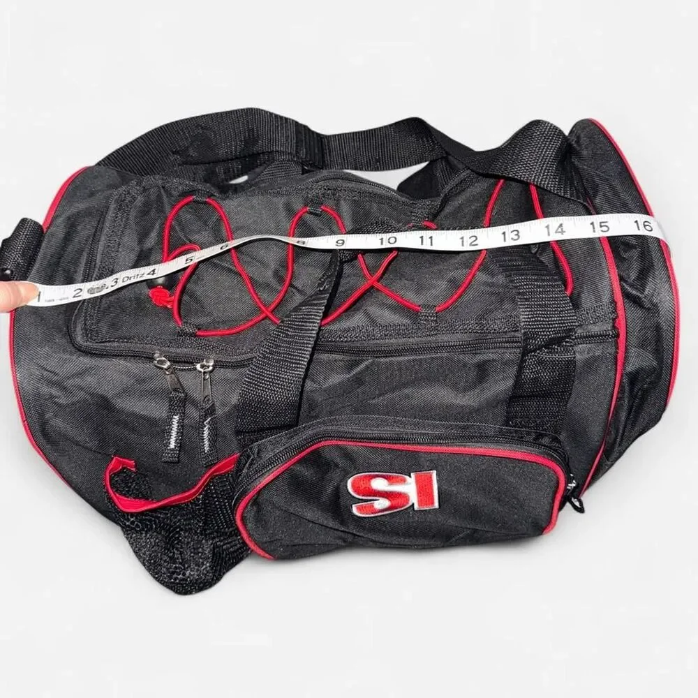 Sports Illustrated Gym Bag / Small Duffle Bag in Red and Black